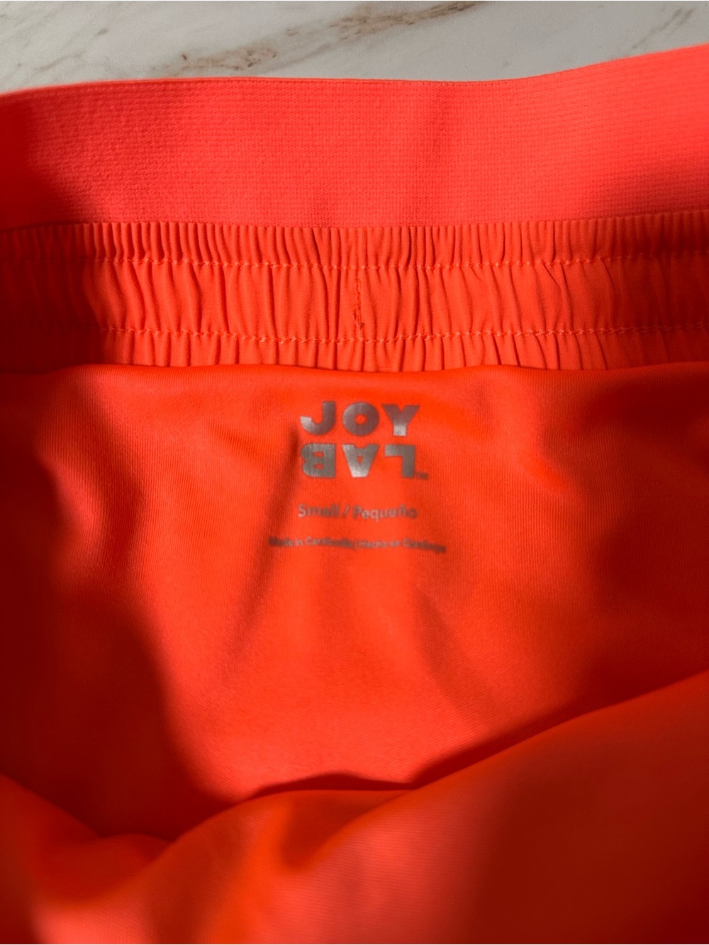 JoyLab Neon Coral Athletic Shorts with Side Pleats - Picture 3 of 3